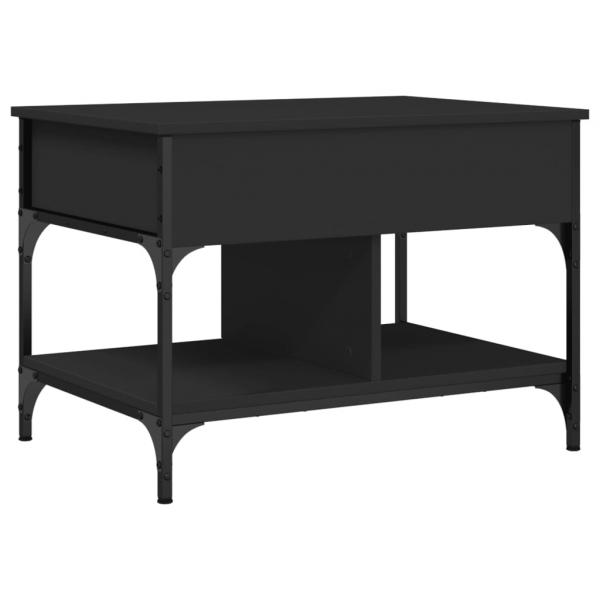 Couchtisch Schwarz 70x50x50 cm Holzwerkstoff und Metall