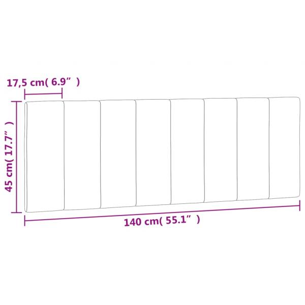 Kopfteil-Kissen Schwarz 140 cm Samt