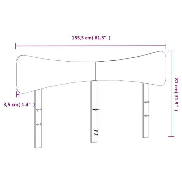 Kopfteil 150 cm Massivholz Kiefer