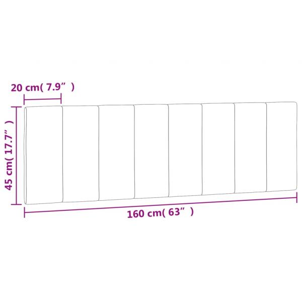 Kopfteil-Kissen Dunkelgrün 160 cm Samt