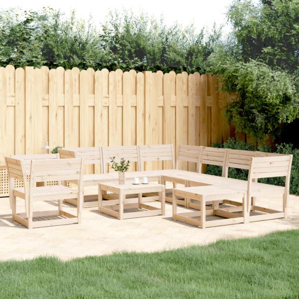 ARDEBO.de - 8-tlg. Garten-Lounge-Set Massivholz Kiefer