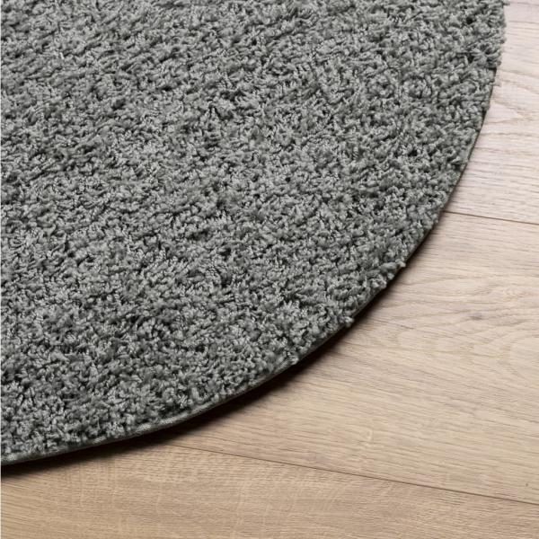 Teppich Shaggy Hochflor Modern Grün Ø 200 cm