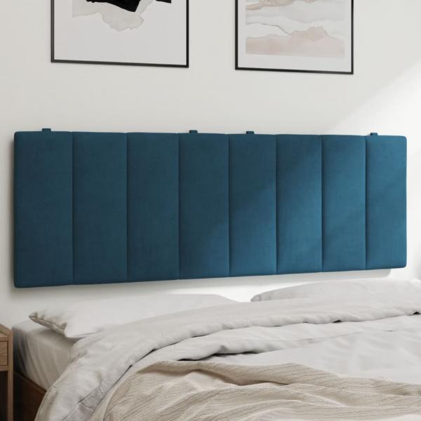 ARDEBO.de - Kopfteil-Kissen Blau 120 cm Samt