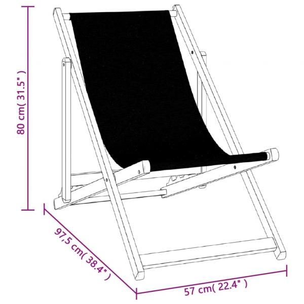 Strandstühle 2 Stk. Klappbar Braun Aluminium und Textilene