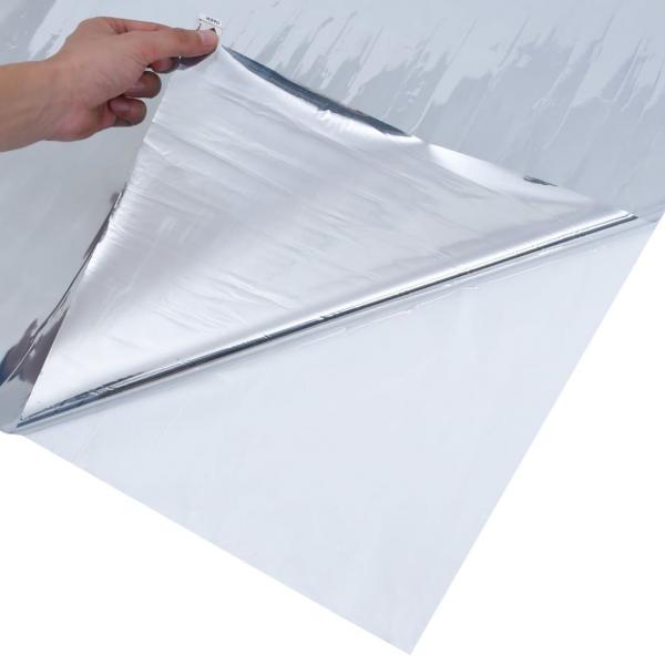 Sonnenschutzfolie Statisch Reflektierend Silbern 90x2000 cm PVC