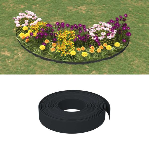 ARDEBO.de - Rasenkanten 4 Stk. Schwarz 10 m 10 cm Polyethylen