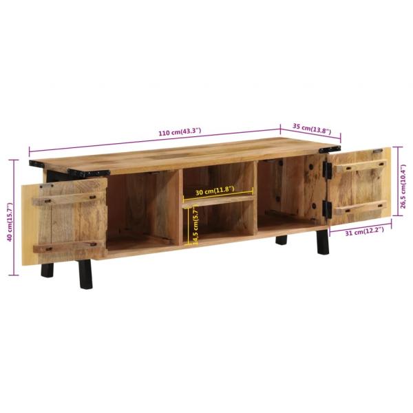 TV-Schrank 110x35x40 cm Massivholz Mango