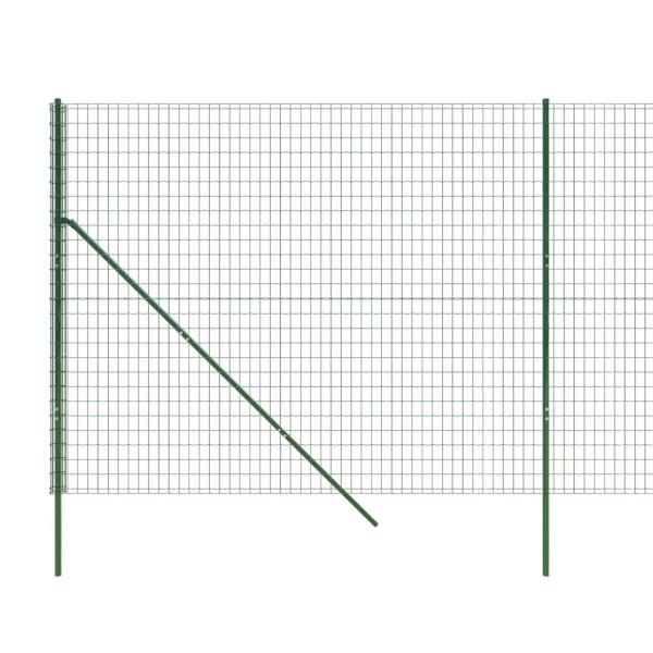 Maschendrahtzaun Grün 1,6x25 m Verzinkter Stahl