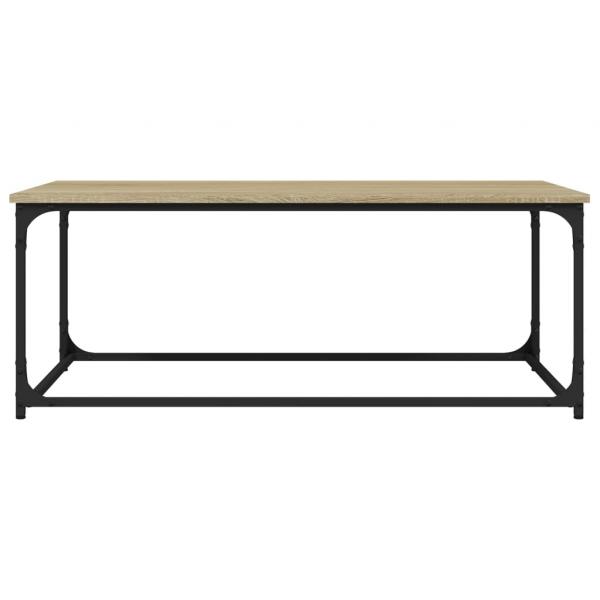 Couchtisch Sonoma Eiche 102x50x40 cm Holzwerkstoff und Eisen