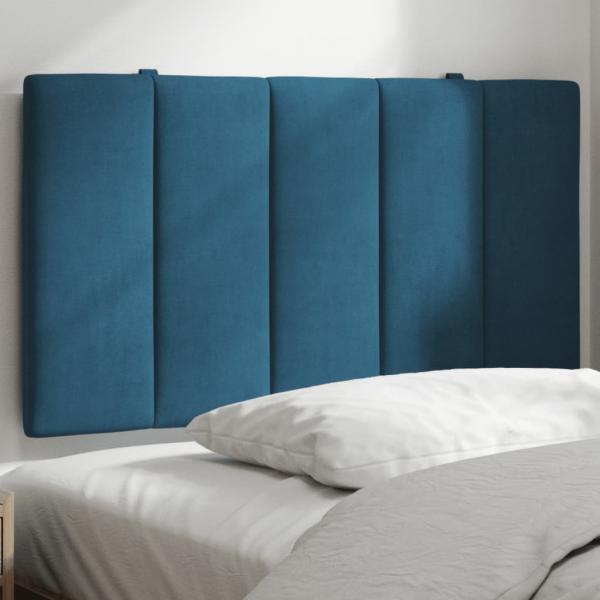 ARDEBO.de - Kopfteil-Kissen Blau 80 cm Samt