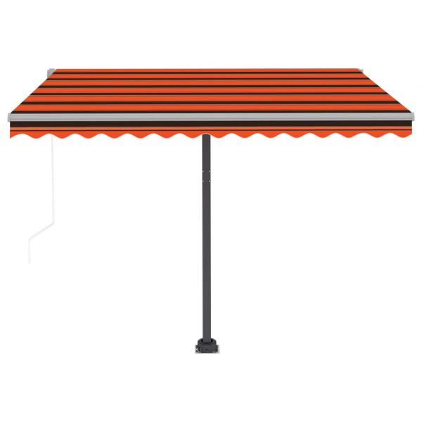 Automatische Markise mit LED Windsensor 300x250 cm Orange/Braun