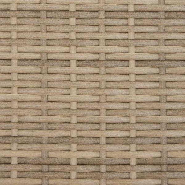 Sonnenliege mit Kissen Beige Poly Rattan