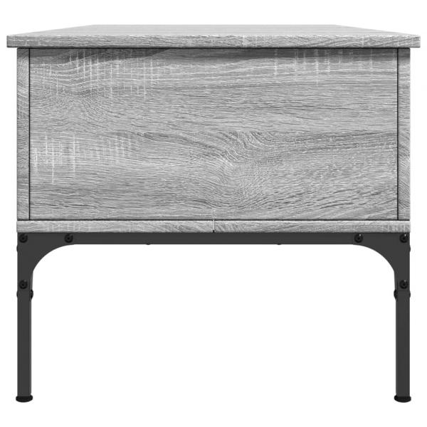 Couchtisch Grau Sonoma 100x50x45 cm Holzwerkstoff und Metall