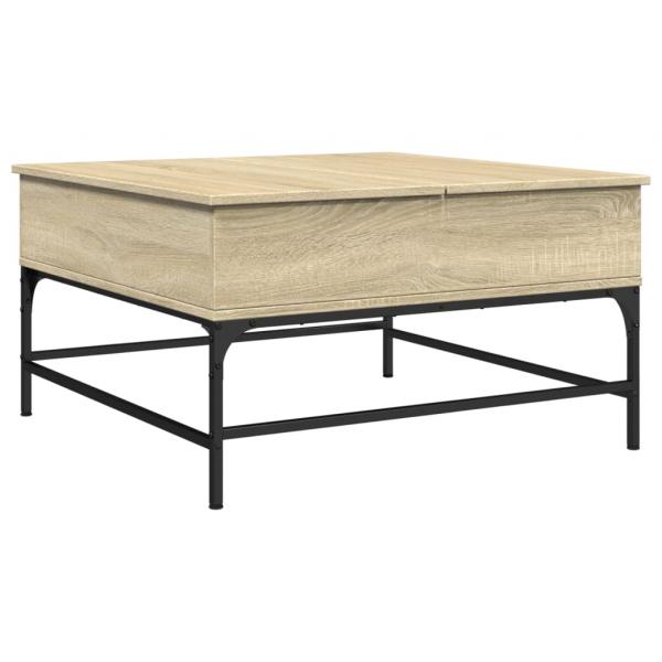 Couchtisch Sonoma-Eiche 80x80x45 cm Holzwerkstoff und Metall