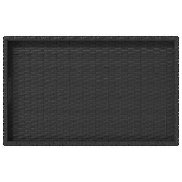 Tabletttisch Klappbar Schwarz 65x40x75 cm Poly Rattan