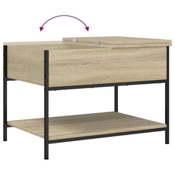 Couchtisch Sonoma-Eiche 70x50x50 cm Holzwerkstoff und Metall