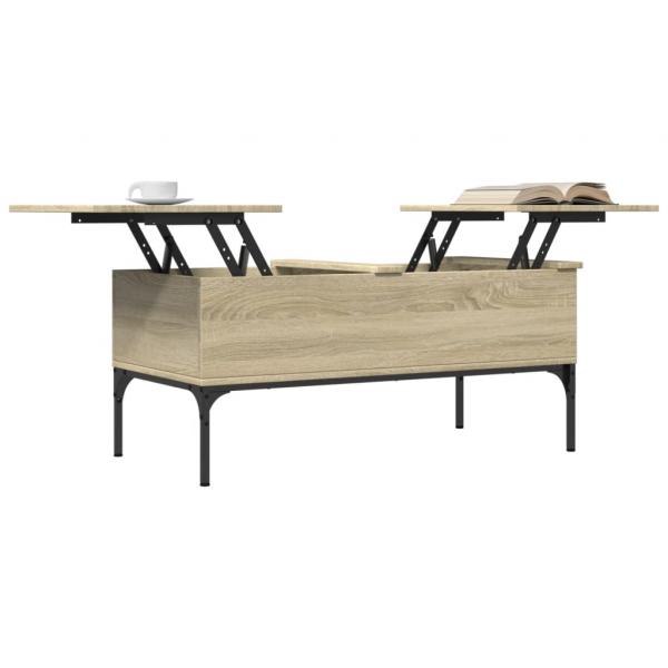 Couchtisch Sonoma-Eiche 100x50x45 cm Holzwerkstoff und Metall