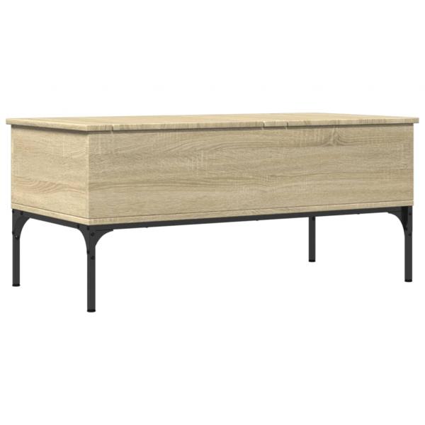 Couchtisch Sonoma-Eiche 100x50x45 cm Holzwerkstoff und Metall