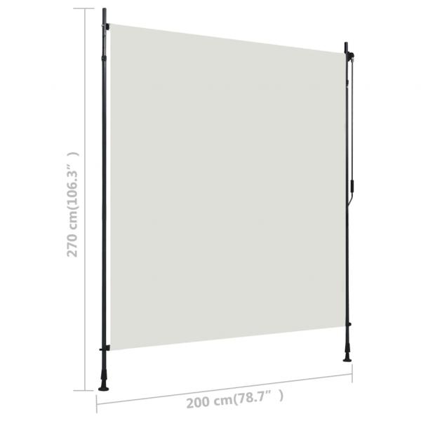 Außenrollo 200 x 270 cm Creme