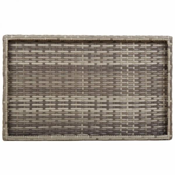 Tabletttisch Klappbar Grau 65x40x75 cm Poly Rattan