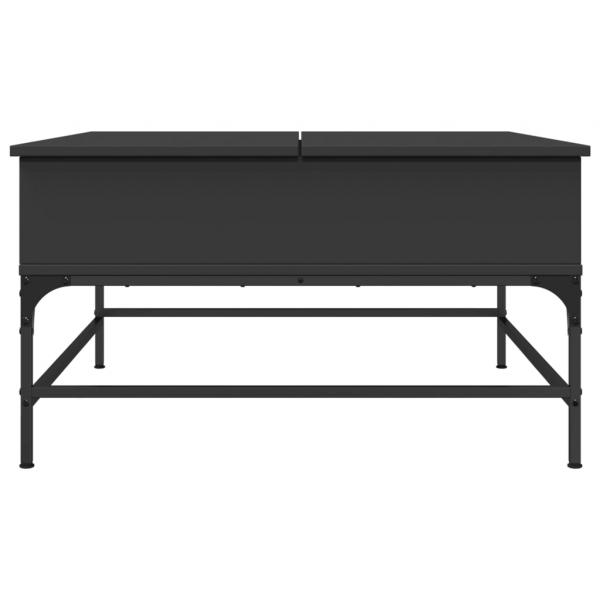 Couchtisch Schwarz 80x80x45 cm Holzwerkstoff und Metall