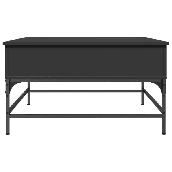 Couchtisch Schwarz 80x80x45 cm Holzwerkstoff und Metall