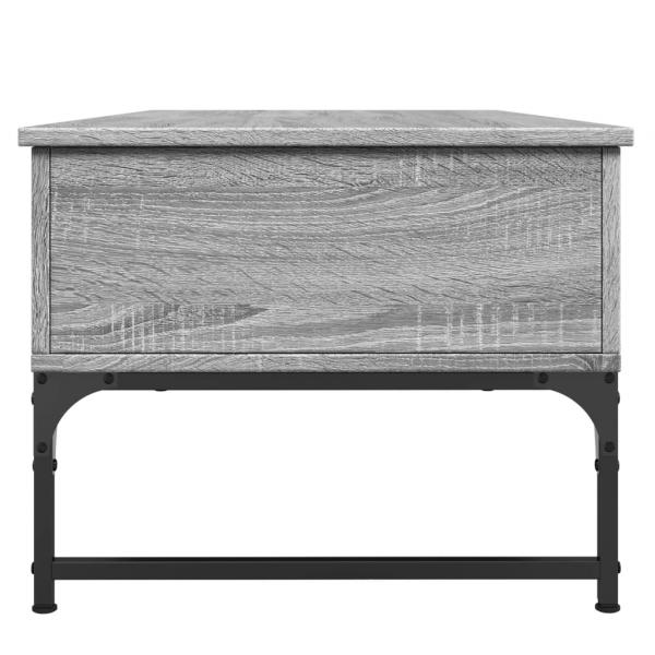 Couchtisch Grau Sonoma 100x50x40 cm Holzwerkstoff und Metall