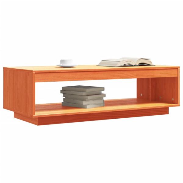 Couchtisch Wachsbraun 110x50x33,5 cm Massivholz Kiefer