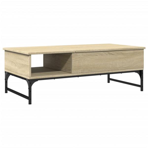 Couchtisch Sonoma-Eiche 100x50x35 cm Holzwerkstoff und Metall