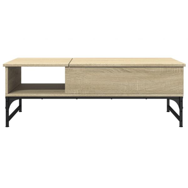 Couchtisch Sonoma-Eiche 100x50x35 cm Holzwerkstoff und Metall