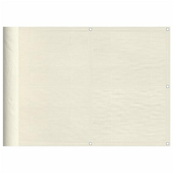 Balkon-Sichtschutz Creme 75x800 cm 100 % Polyester-Oxford