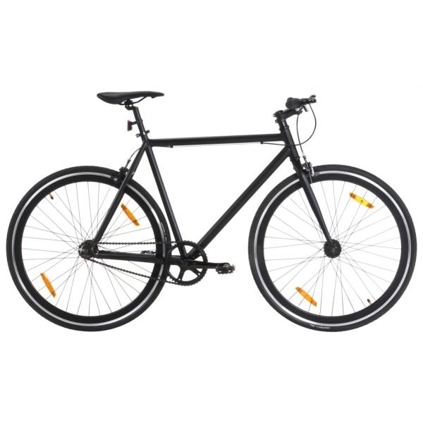 ARDEBO.de - Fahrrad mit Festem Gang Schwarz 700c 51 cm