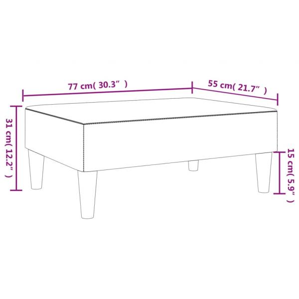 Fußhocker Dunkelgrau 77x55x31 cm Stoff