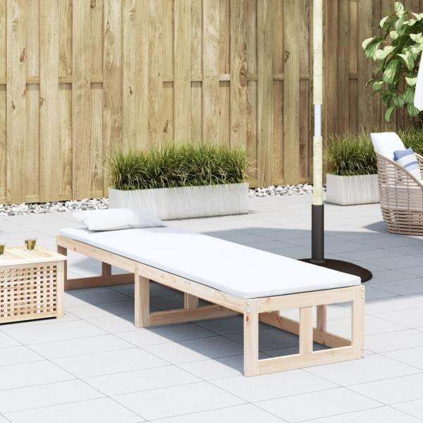 2-in-1 Gartensofa Verlängerbar Massivholz Kiefer