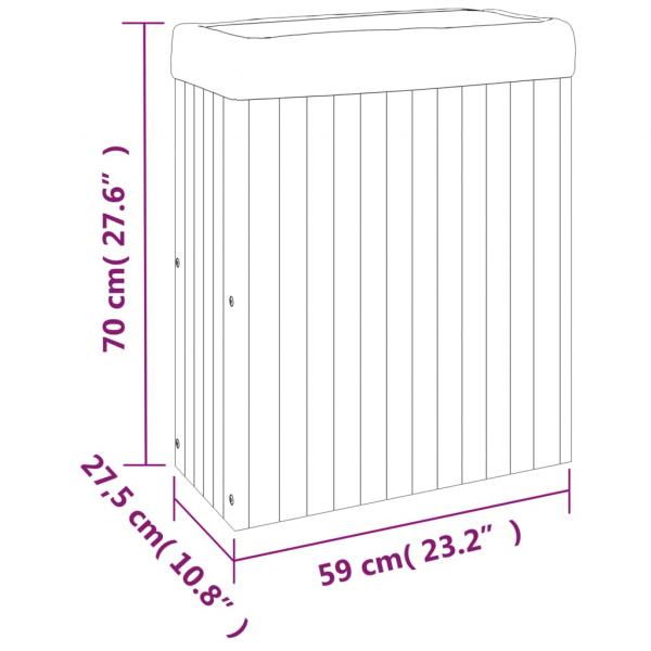 Pflanzkübel 59x27,5x70 cm Massivholz Akazie