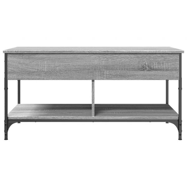 Couchtisch Grau Sonoma 100x50x50 cm Holzwerkstoff und Metall