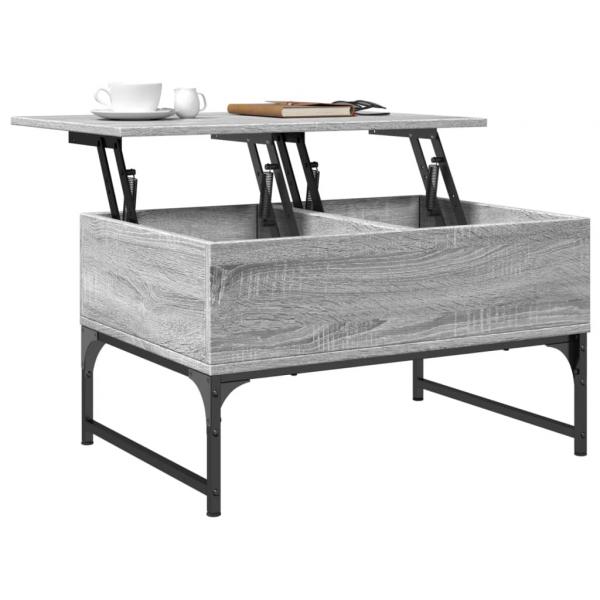 Couchtisch Grau Sonoma 70x50x40 cm Holzwerkstoff und Metall