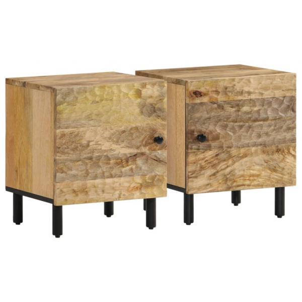 ARDEBO.de - Nachttische 2 Stk. 40x33x46 cm Massivholz Mango