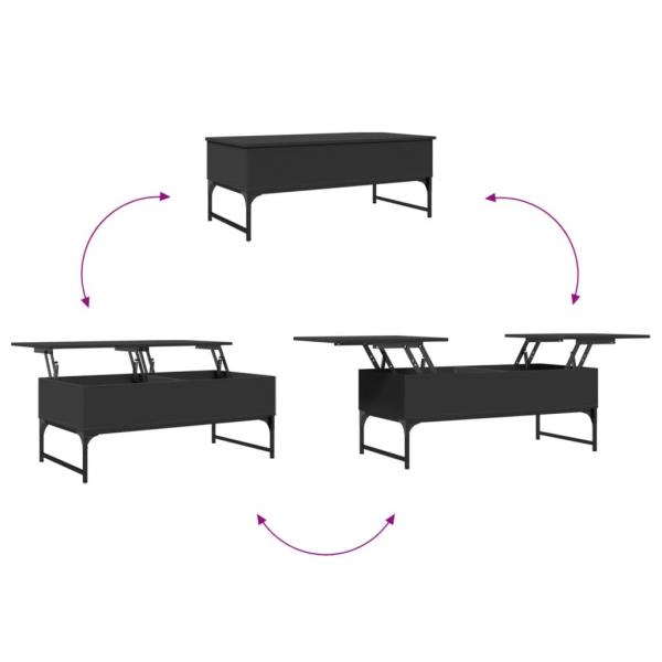 Couchtisch Schwarz 100x50x40 cm Holzwerkstoff und Metall