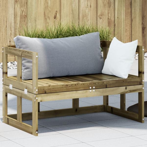 ARDEBO.de - 2-in-1 Gartensofa Verlängerbar Imprägniertes Kiefernholz