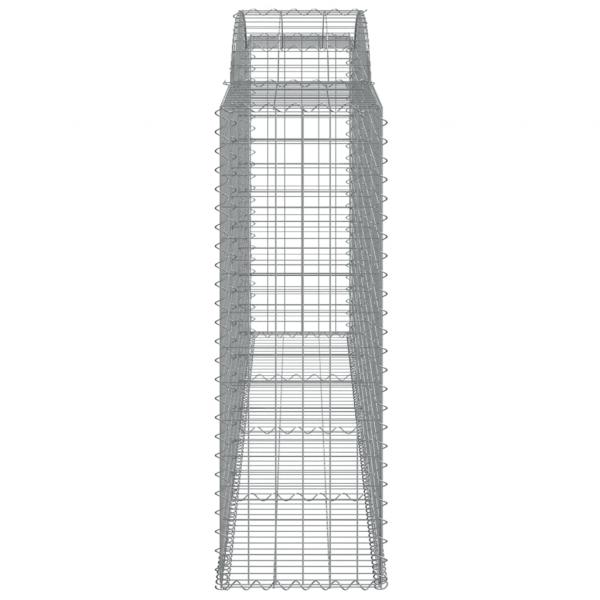 Gabionen mit Hochbogen 13 Stk 300x50x140/160cm Verzinktes Eisen