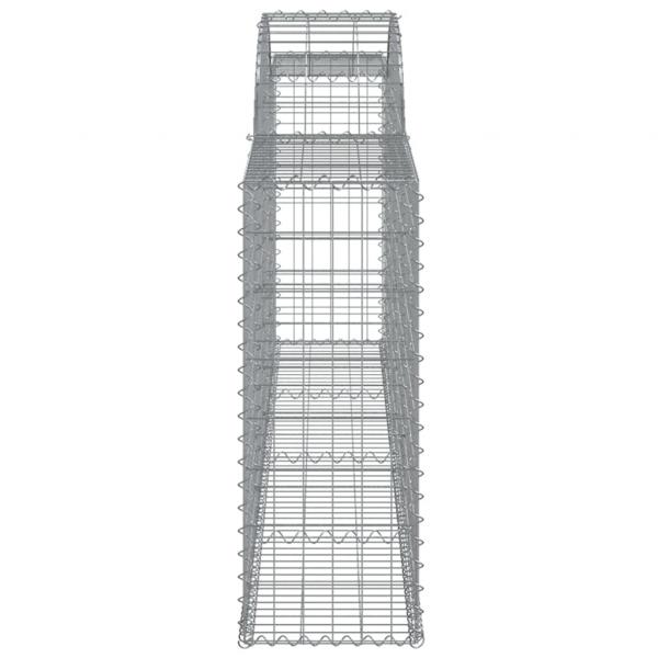 Gabionen mit Hochbogen 30 Stk. 300x30x80/100cm Verzinktes Eisen