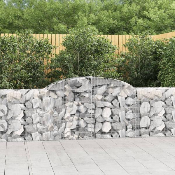 ARDEBO.de - Gabionen mit Hochbogen 25 Stk. 300x30x80/100cm Verzinktes Eisen