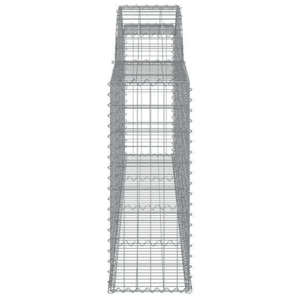 Gabionen mit Hochbogen 25 Stk. 300x30x80/100cm Verzinktes Eisen