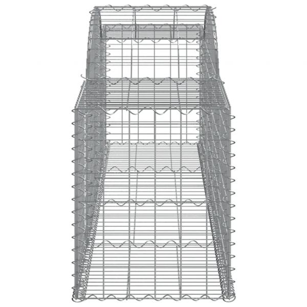 Gabionen mit Hochbogen 20 Stk. 300x50x60/80 cm Verzinktes Eisen