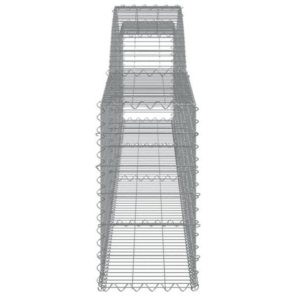 Gabionen mit Hochbogen 20 Stk. 400x30x60/80 cm Verzinktes Eisen