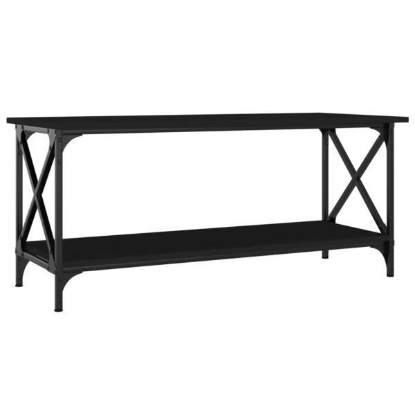 Couchtisch Schwarz 100x45x45 cm Holzwerkstoff und Eisen