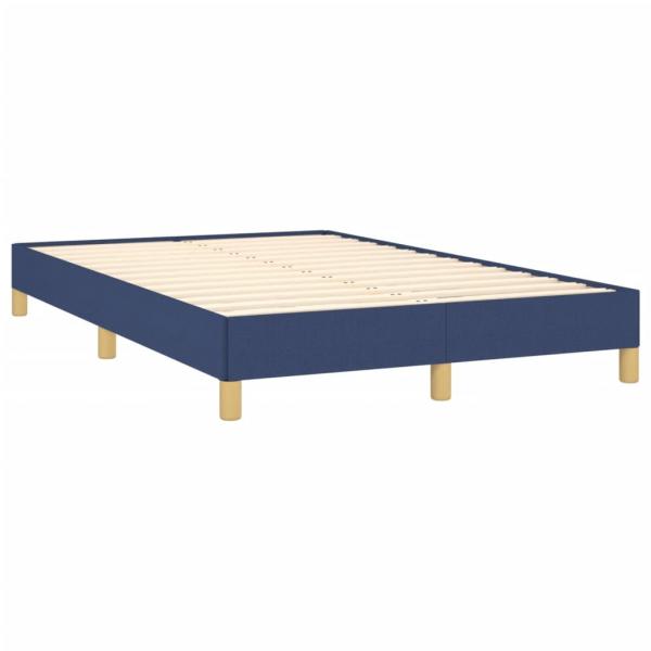 Boxspringbett mit Matratze Blau 120x190 cm Stoff