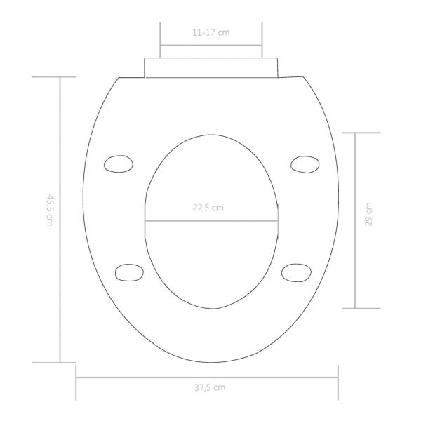 Toilettensitz mit Absenkautomatik und Quick-Release Schwarz