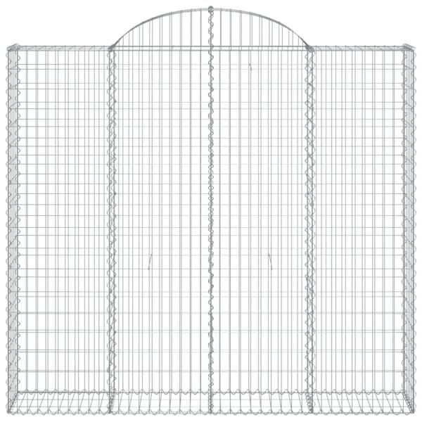 Gabionen mit Hochbogen 9 Stk. 200x50x180/200cm Verzinktes Eisen